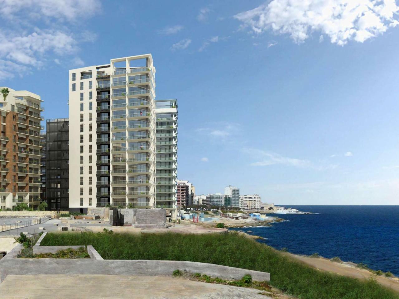 Seafront Apartment In Sliema With Pool, Upmarket Complex Εξωτερικό φωτογραφία